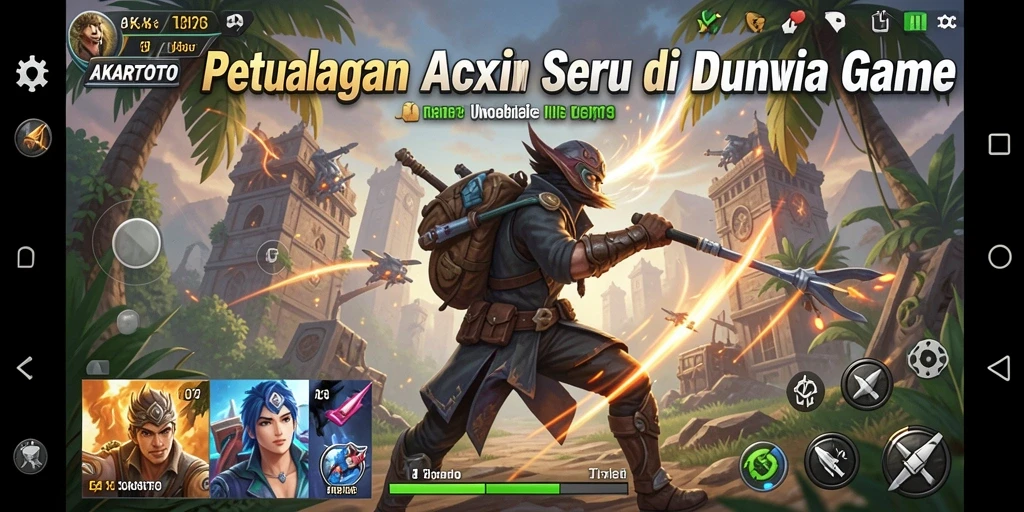 Tampilkan pertempuran seru di dalam AKARTOTO dengan grafis mengagumkan.