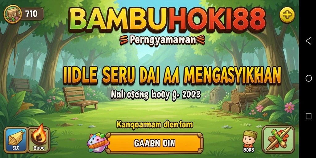 Tampilan gameplay BAMBUHOKI88 dengan aktivitas Idle yang mengasyikkan.