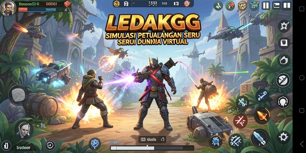 Gameplay LEDAKGG menampilkan dunia virtual yang menawan.