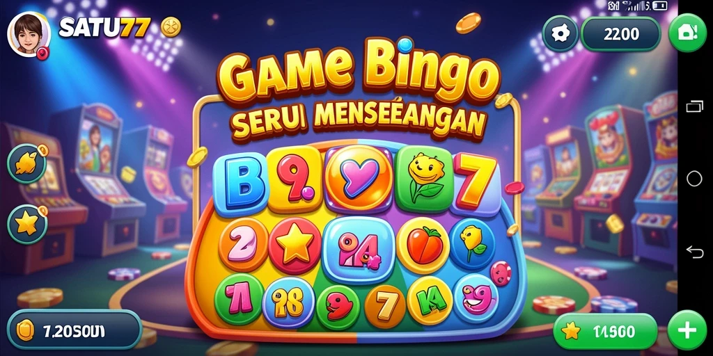 Gameplay Bingo seru di SATU77 dengan efek visual menarik.