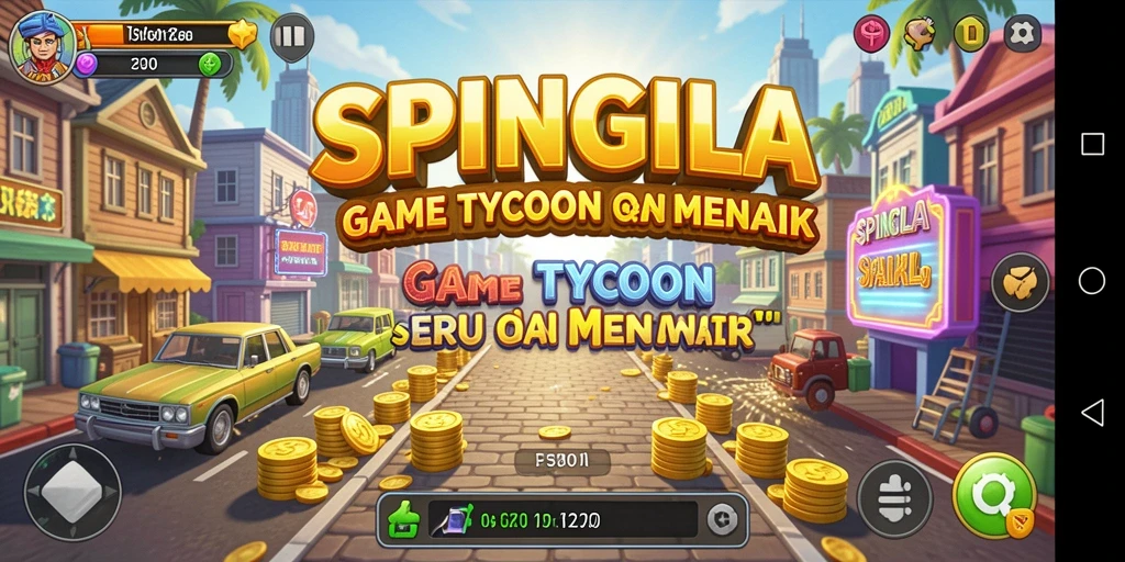Tampilan menarik dari gameplay SPINGILA yang penuh strategi Tycoon.