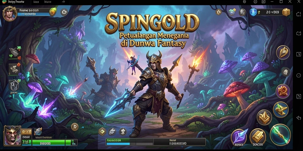 Tampilan gameplay SPINGOLD dengan aksi petualangan seru yang memikat.