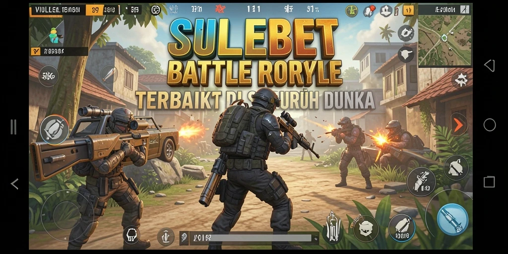Tampilan aksi seru dalam permainan Battle Royale SULEBET.
