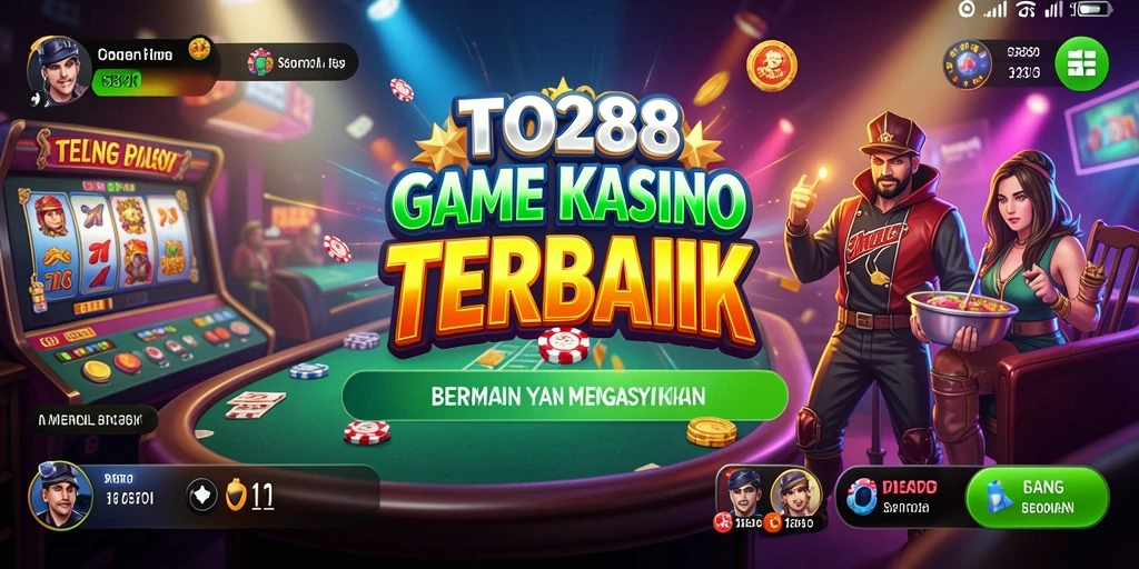 Tangkapan layar utama TO288 menampilkan gameplay Kasino yang seru.